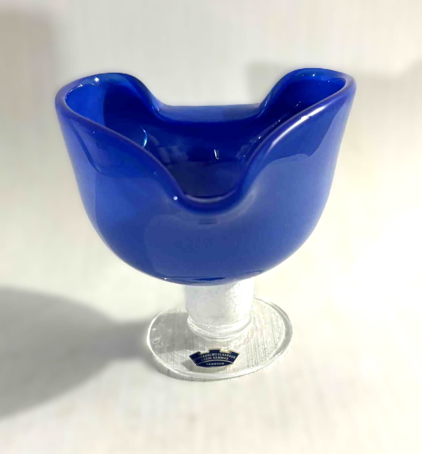 Glas skål fra Stockholms Glasbruk Karin Hammar Skansen