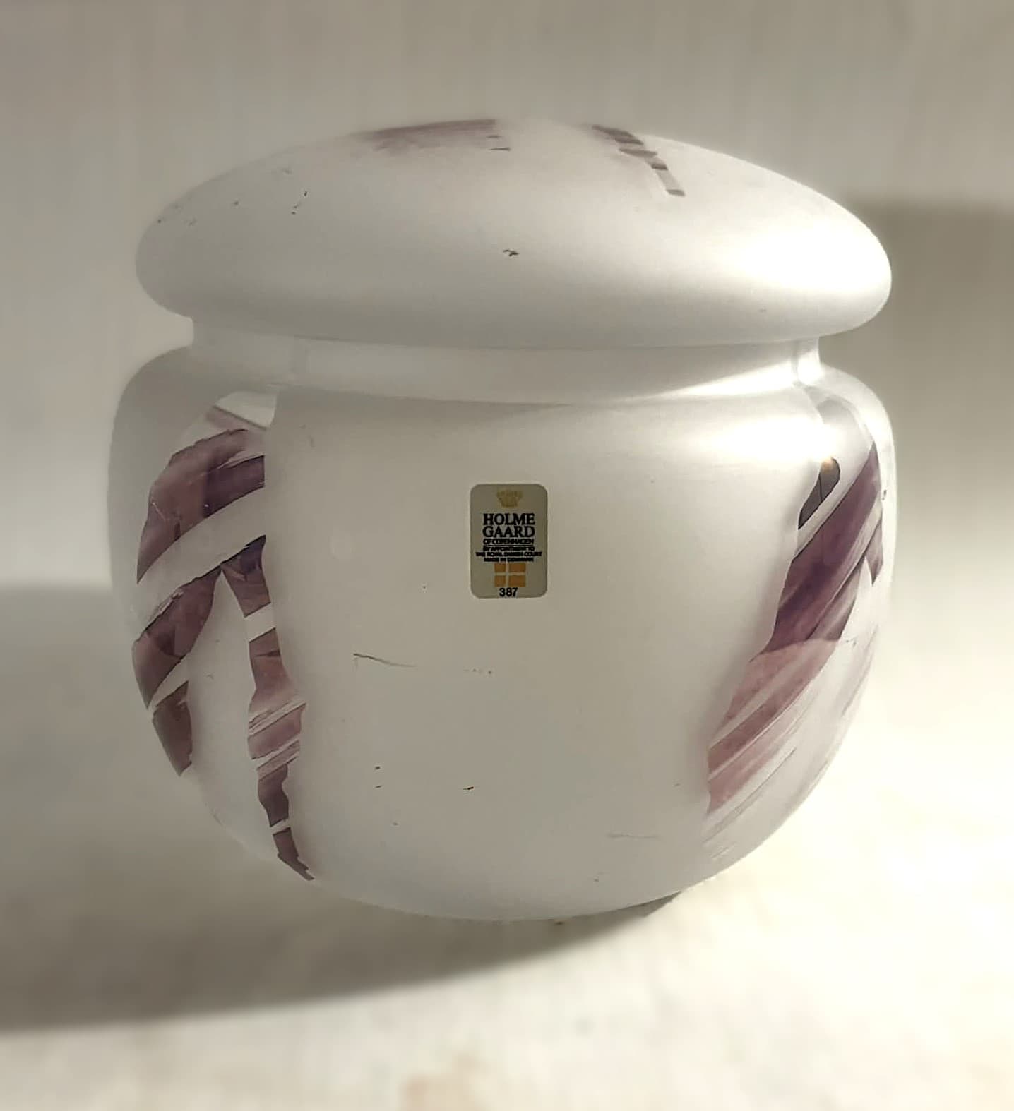 Holmegaard 'Fiesta' lågskål fra 1987, design af Pia Rakel Sverrisdottir og Michael Bang
