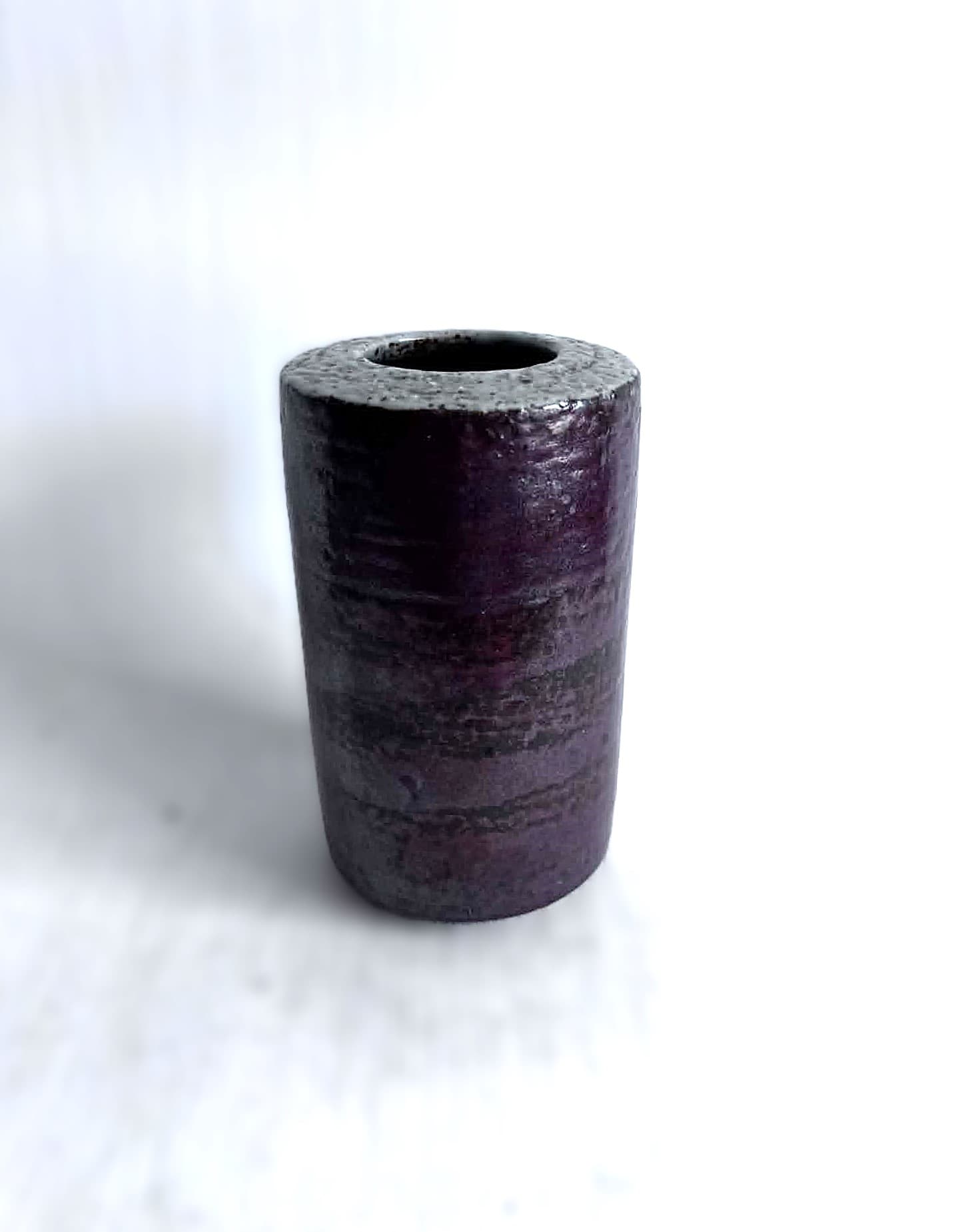 Cylindrical Glazed stoneware vase from Palshus, Denmark 1960s