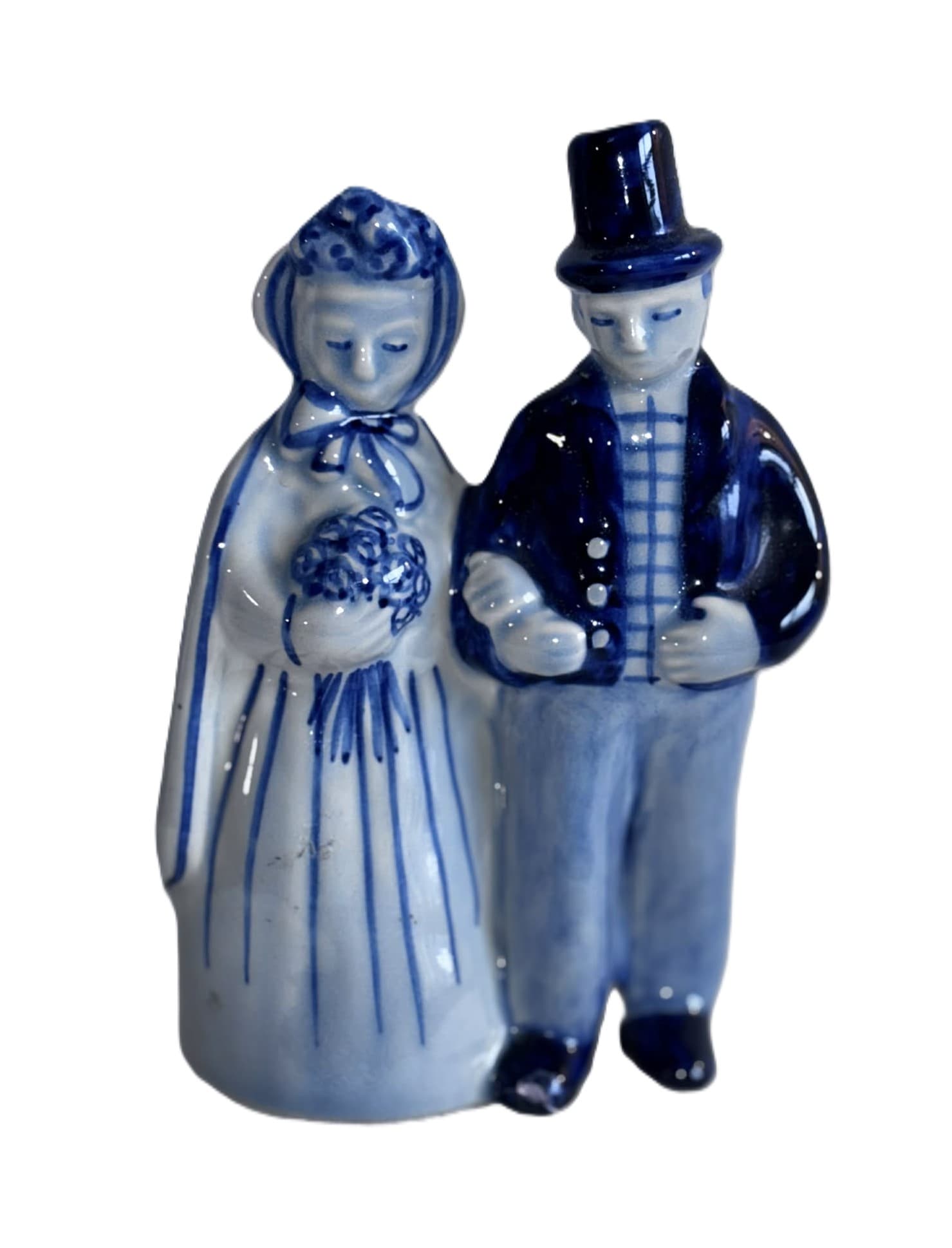 Søholm - Porcelænsfigur brudepar blå og hvid