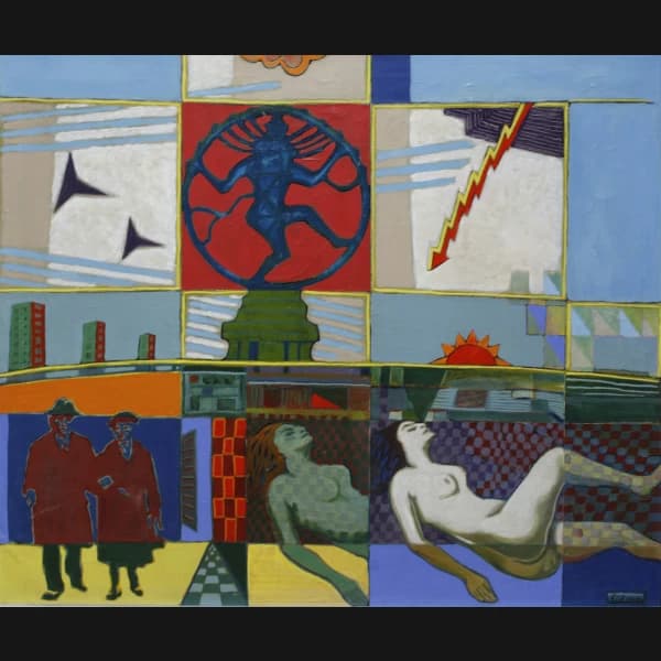 Børge Sornum. Komposition, 1970. 65x78cm.Børge Sornum. Komposition, 1970. 65x78cm. - Billede 2Børge Sornum. Komposition, 1970. 65x78cm. - Billede 3 Børge Sornum. Komposition, 1970.