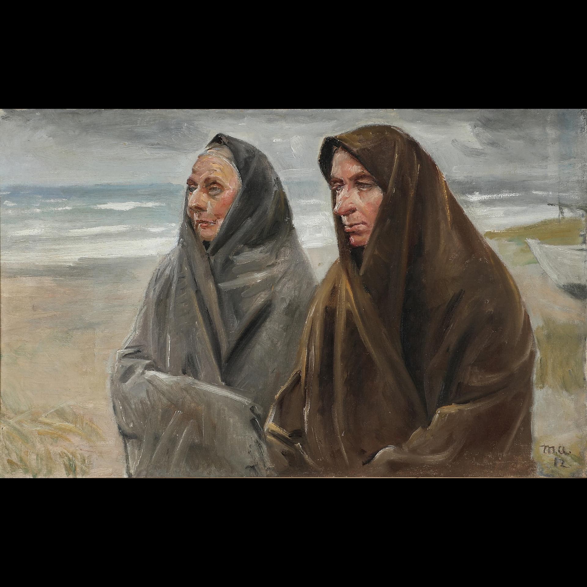 Michael Ancher “Fiskerkoner på Skagen strand” 1912