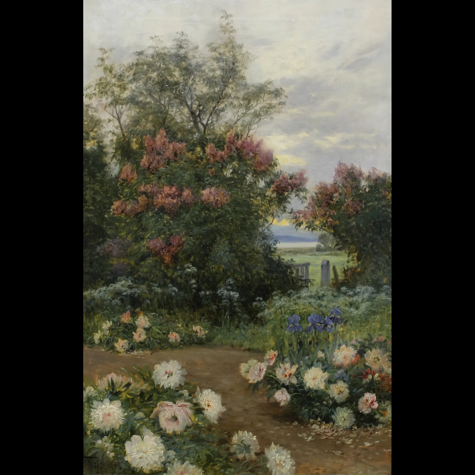 Thorvald Niss. Blomsterhave, 1896