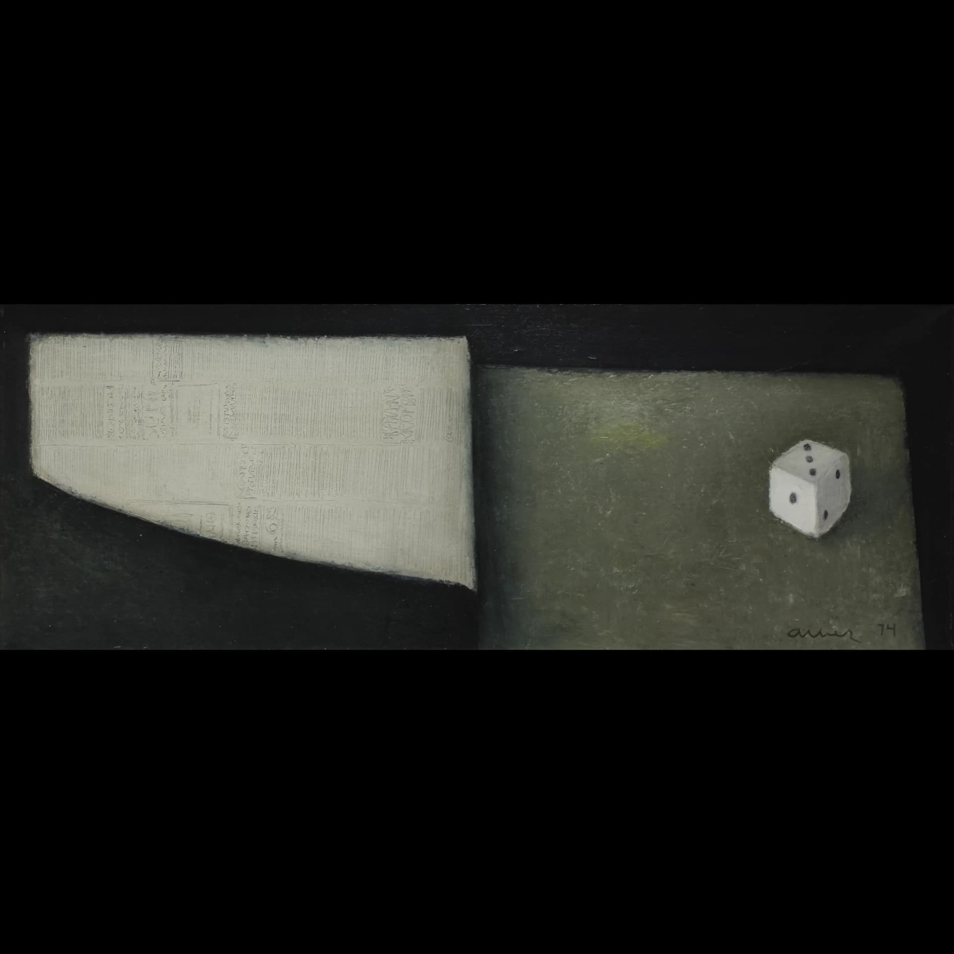 Albert Bertelsen. “BORD MED TERNINGER”, 1974