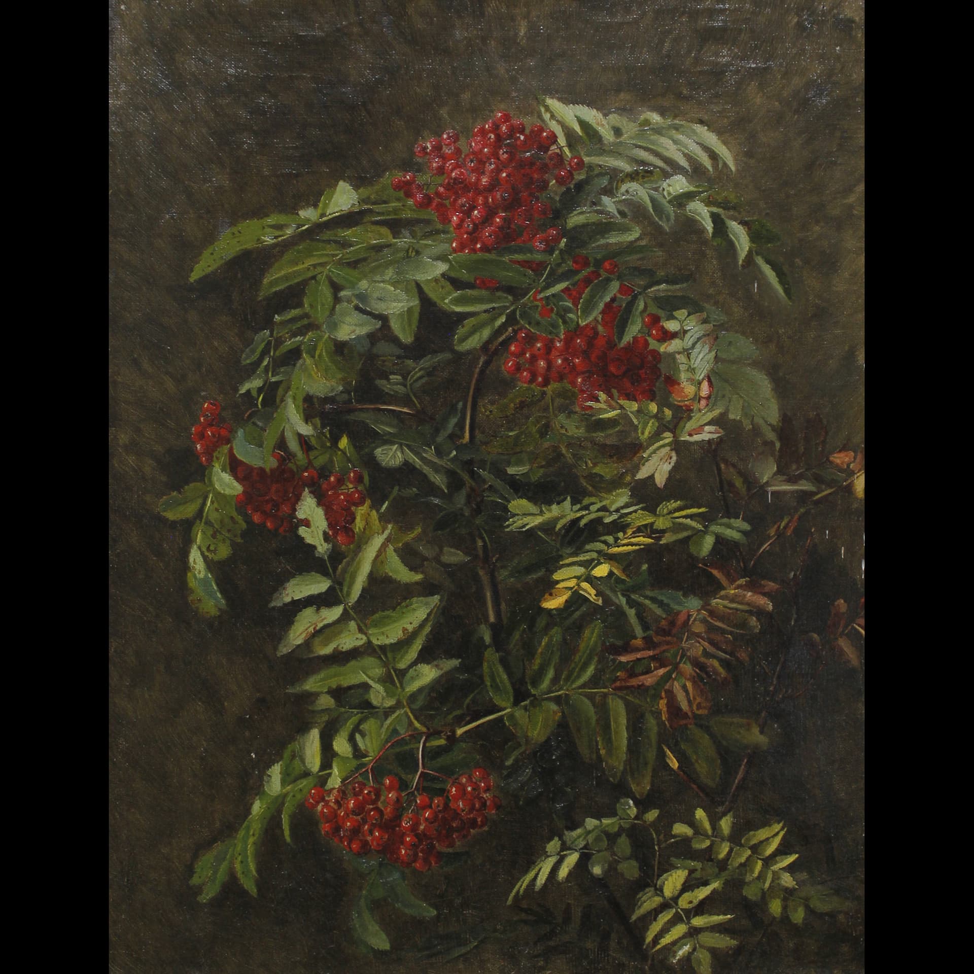 Signe Andreasen. Komposition med blomster, 1885