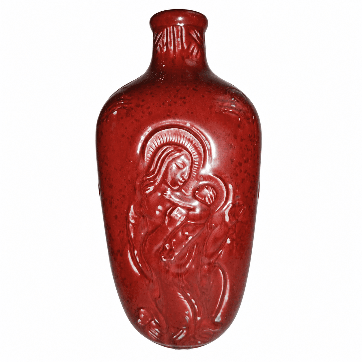 Jais-Nielsen (1885-1961) vase udført i rød meleret stentøj