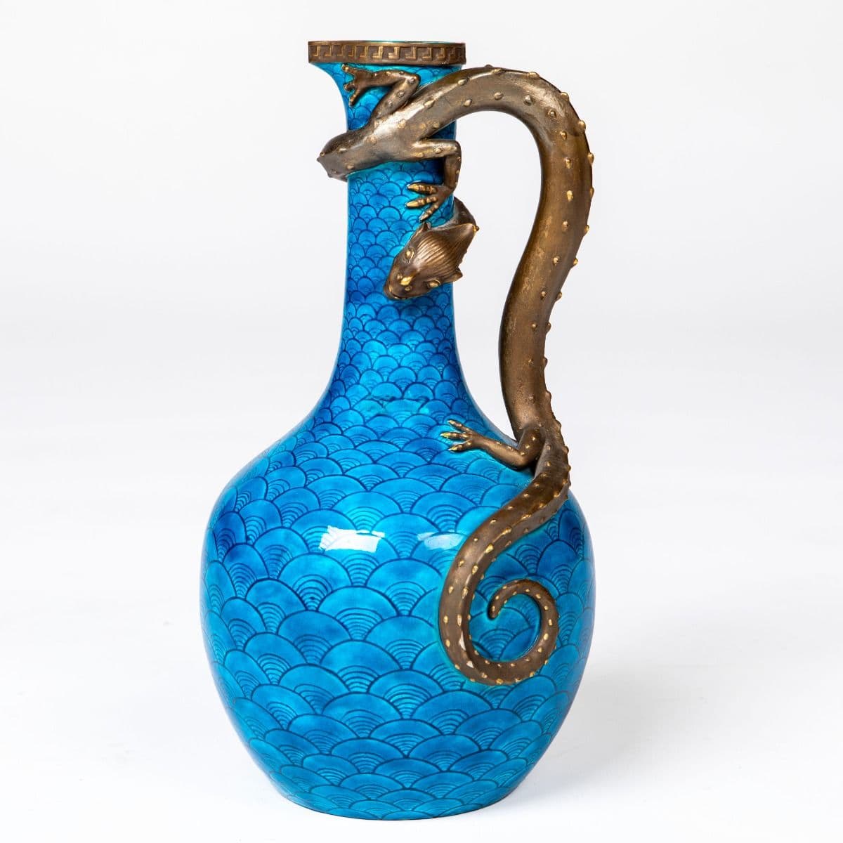 Royal Worcester kande med drage, ca. 1875