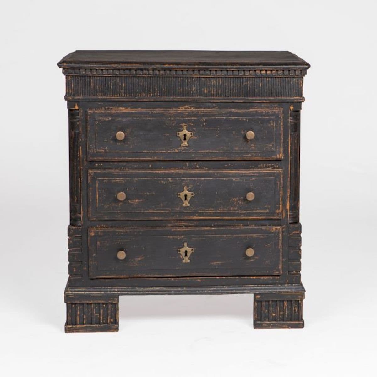 Gustaviansk kommode i sort farve, Sverige ca. 1780-1790