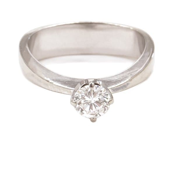 Georg Jensen 18kt hvidguldsring med diamant