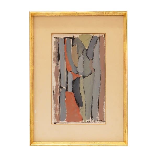 Bernard Dufour, 1922-2016, komposition, mixed media på papir