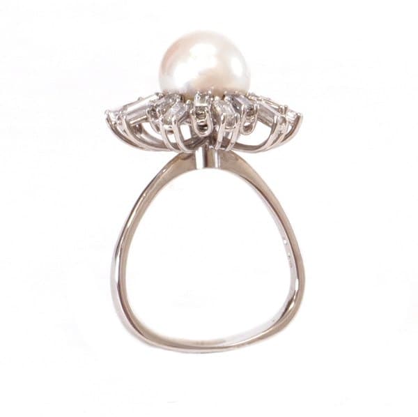 Georg Jensen & Wendel cocktailring i 18kt hvidguld med baguetteslebne diamanter