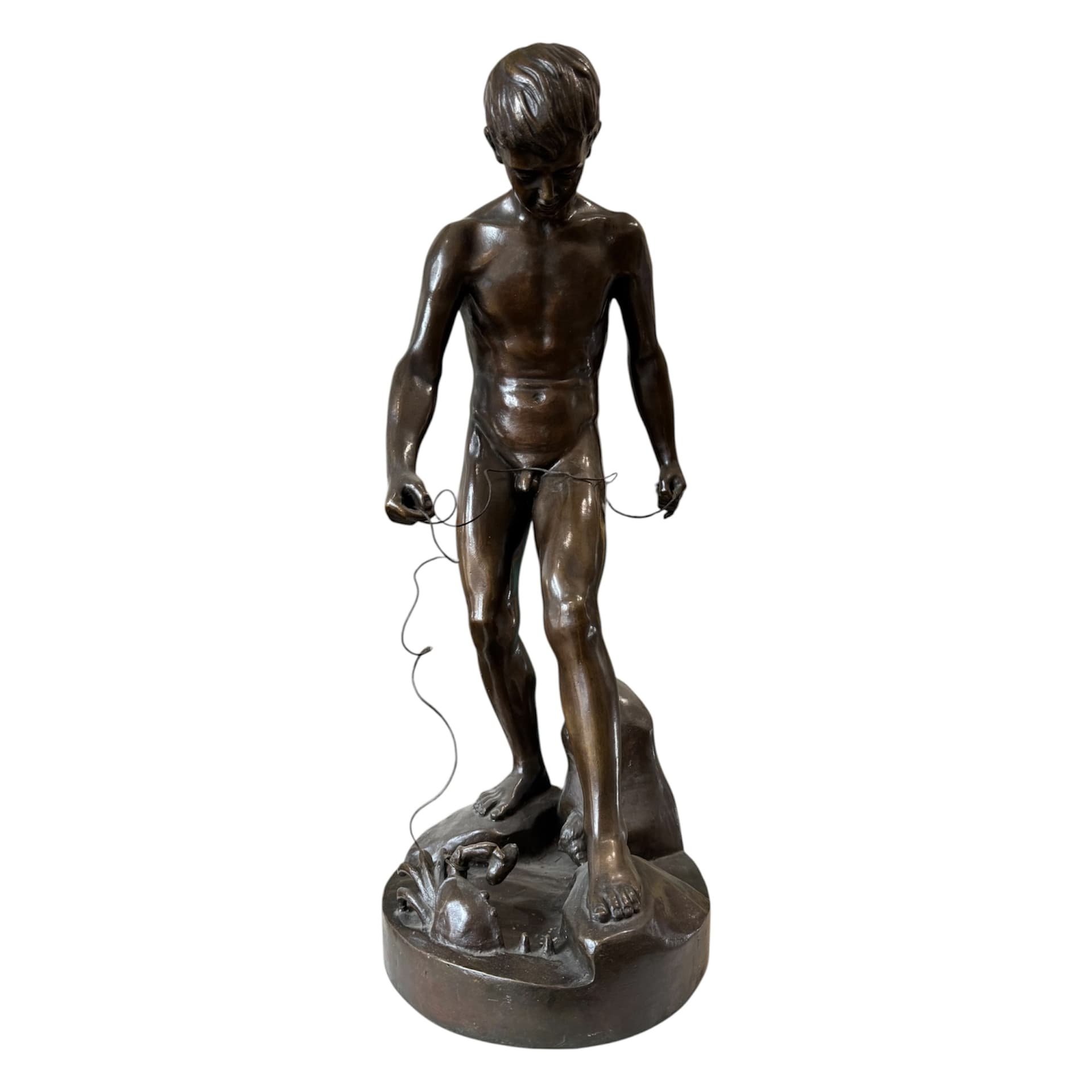 Nielsine Petersen. "En dreng, der fisker krabber". 1893